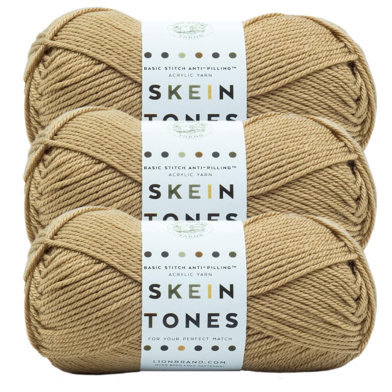 3 Pack Lion Brand® Basic Stitch Anti Pilling™ Skein Tones Yarn